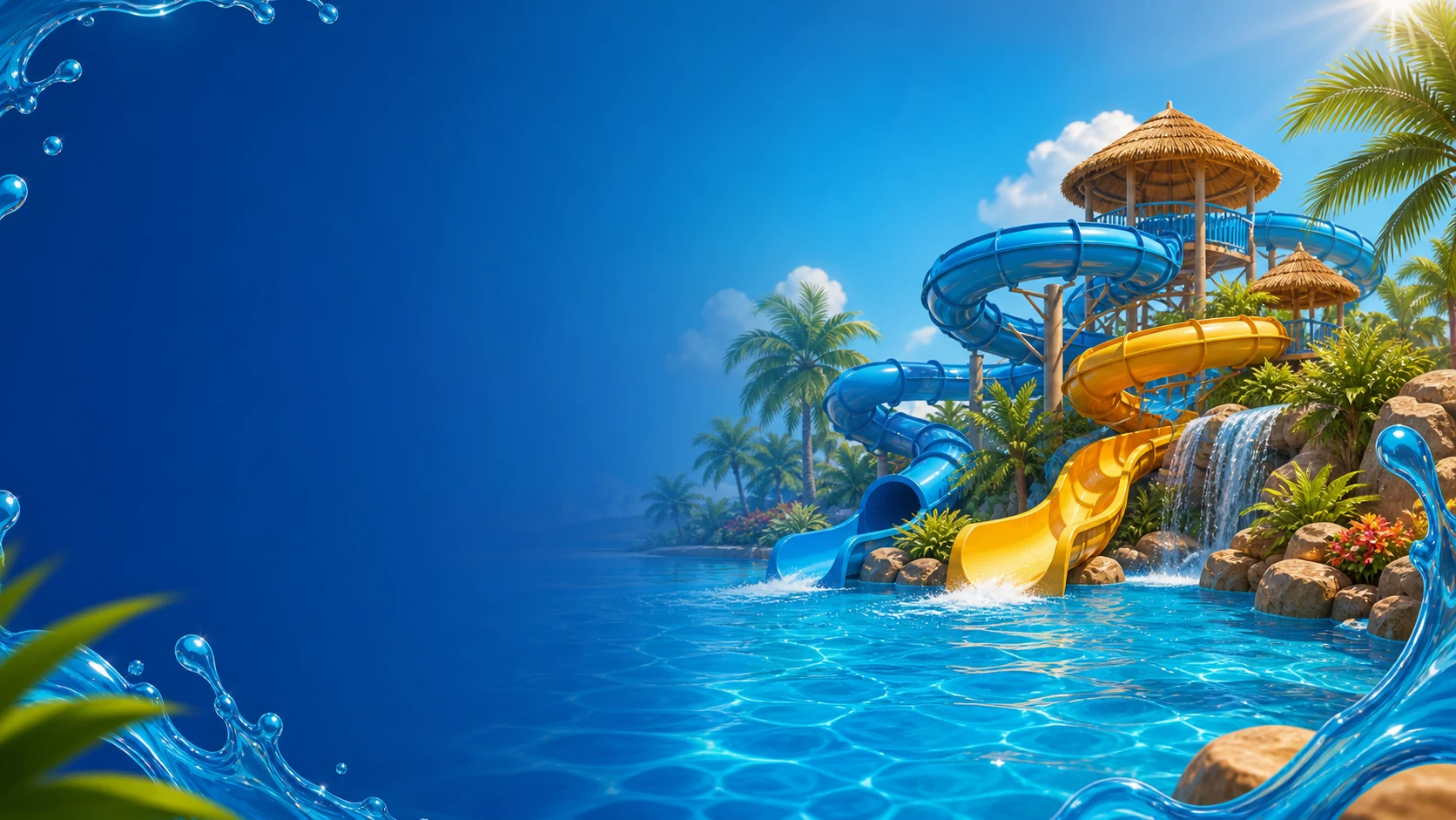 Toboáguas e piscina do Recanto Sertanejo Acqua Park